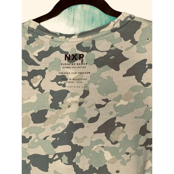 Nena & Pasadena green camo short sleeves T-shirt size Large - Picture 3 of 8